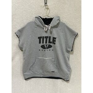 Title Boxing Sleeveless (1/4 Sleeve) Training Hoodie Mens XXL Gray